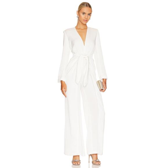 Misha Lotti Satin Jumpsuit Ivory - Picture 4 of 11